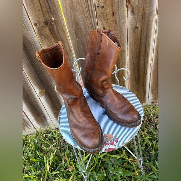 RED WING Shoes - PECos Made In USA Leather - Boots Mens Size 7.5 E - Picture 9 of 11